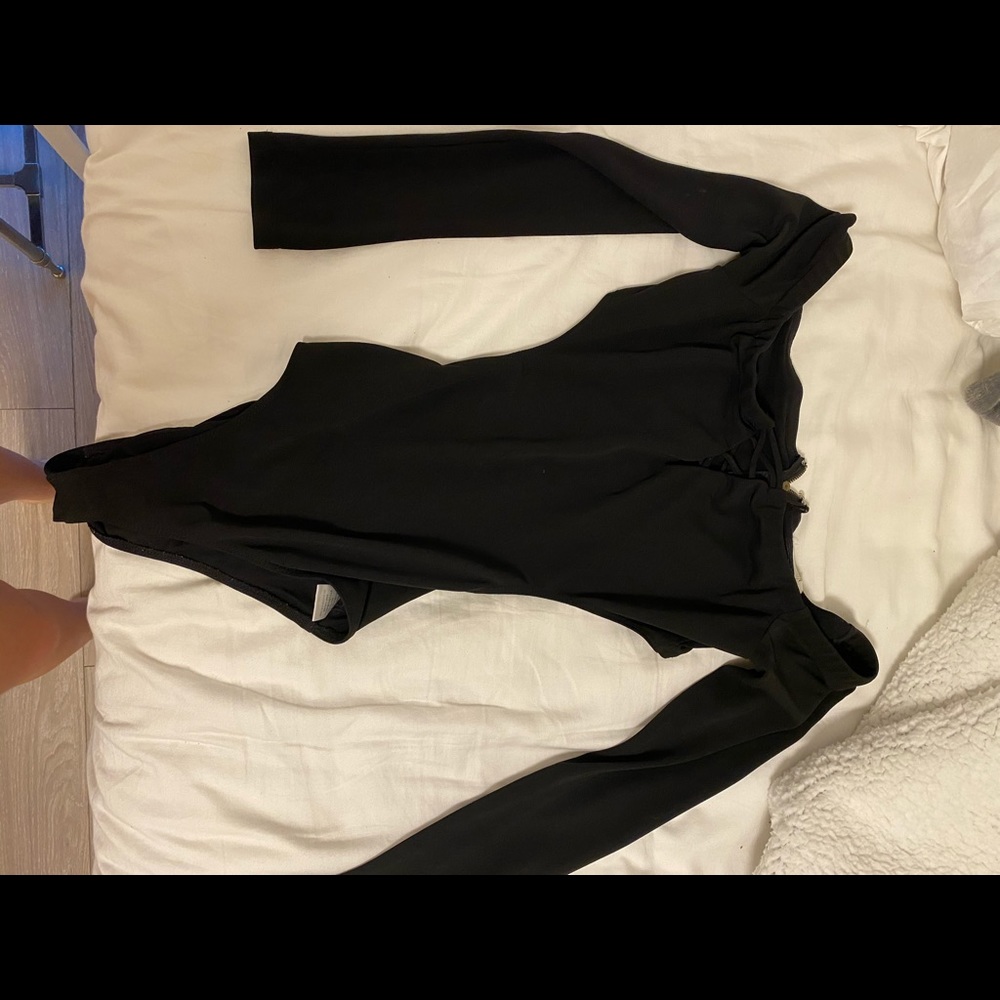 Off the shoulder long sleeve body suit